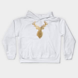 Golden reindeer Kids Hoodie